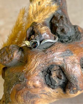 Anel Prata coração