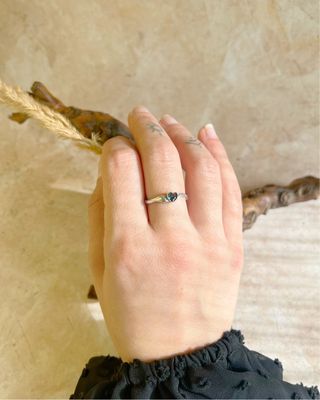 Anel Prata coração