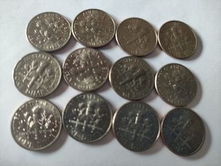 Monedas antiguas más en perfil para envio