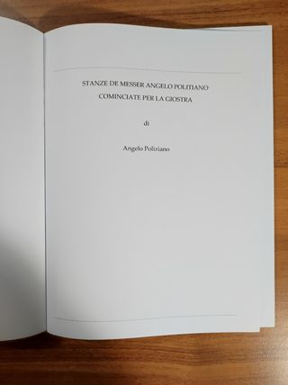 Angelo Poliziano - Stanze per la giostra