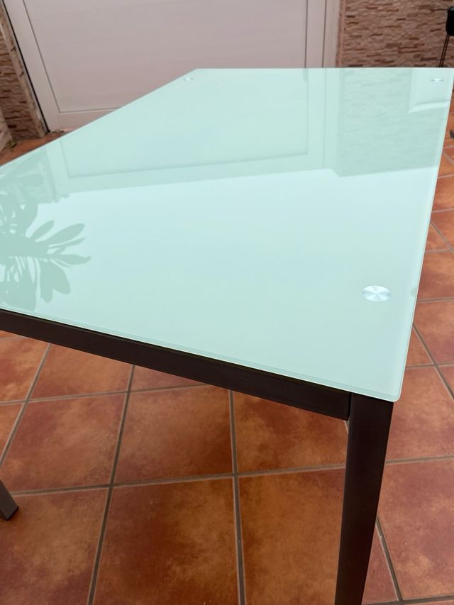 tavolo da pranzo rettangolare, sedie incluse