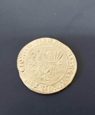 Reproducción de moneda Real R. Católicos 1497-1504