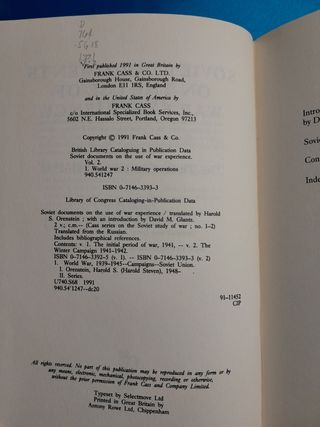 Soviets Documents on the use of WAR