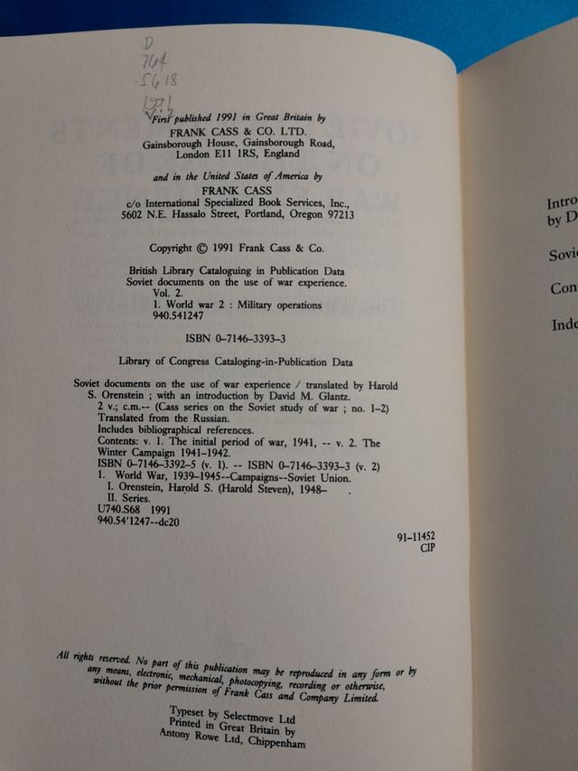 Soviets Documents on the use of WAR