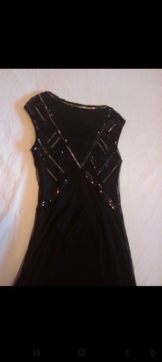 Vestido Zara talla XS negro lentejuelas