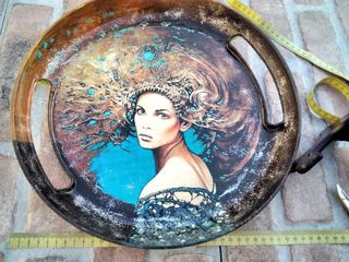 Vassoio e portavassoio decuoupage 