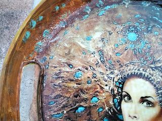 Vassoio e portavassoio decuoupage 