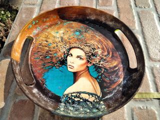 Vassoio e portavassoio decuoupage 