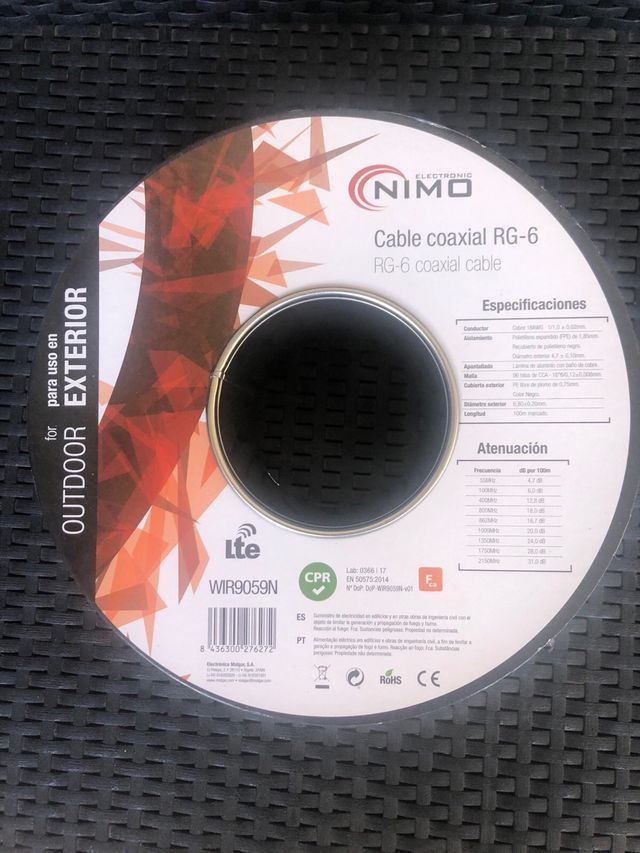 Cable de antena exterior