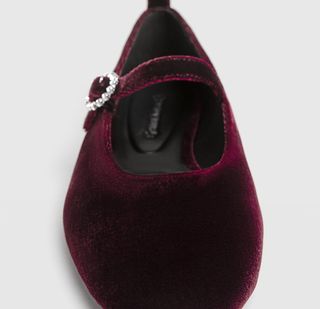 Bailarinas planas terciopelo granate