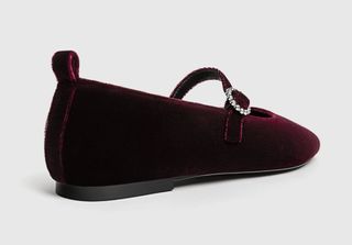 Bailarinas planas terciopelo granate