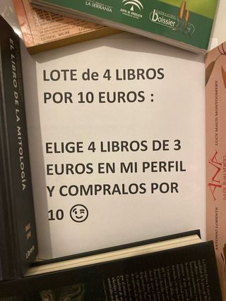 LOTE 4 LIBROS POR 10 EUROS