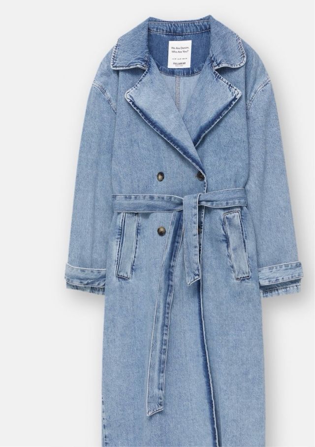 Gabardina trench ABRIGO vaquero NUEVO