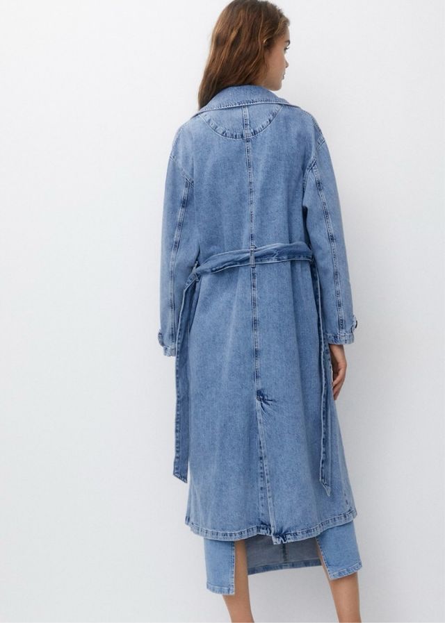 Gabardina trench ABRIGO vaquero NUEVO