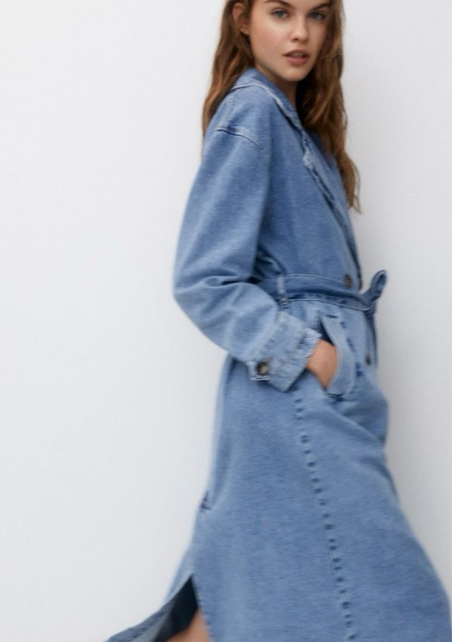 Gabardina trench ABRIGO vaquero NUEVO