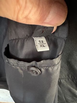 Cazadora cuero negra ICEBERG JEANS talla XL 