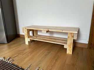 oferta banco madera zapatero envejecido