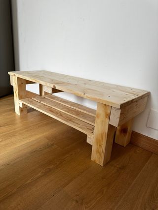 oferta banco madera zapatero envejecido