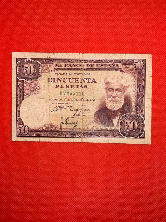 billete 50 pesetas 1951