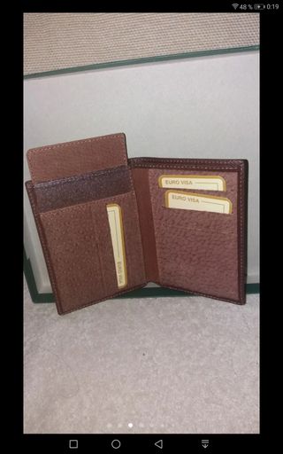 Cartera y monedero de piel / VINTAGE 