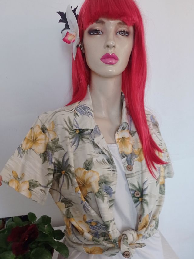 Pin up Rockabilly Camisa Hawaiiana Vintage