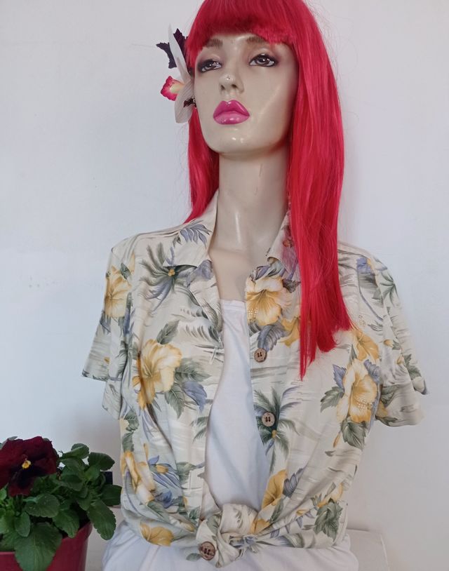Pin up Rockabilly Camisa Hawaiiana Vintage
