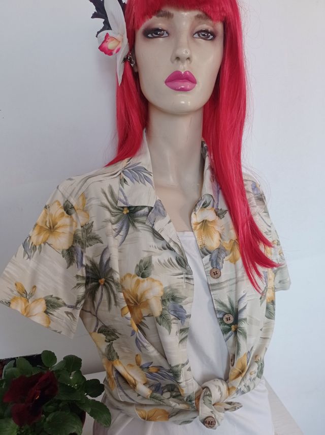 Pin up Rockabilly Camisa Hawaiiana Vintage