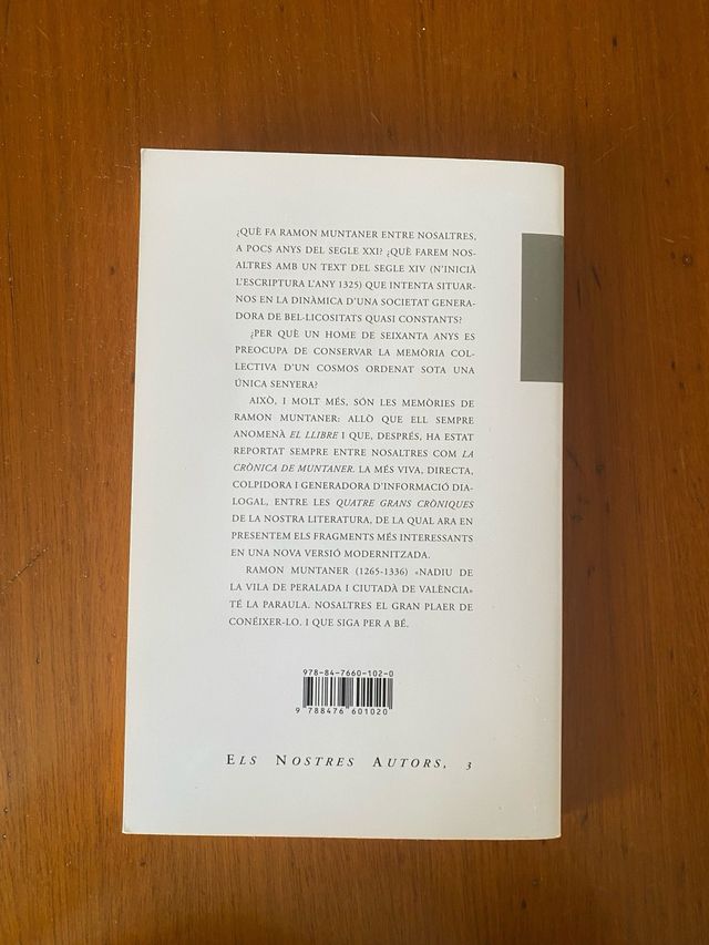Llibre: Crònica, els nostres autors