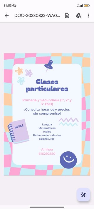 Clases particulares  Curso 25-26