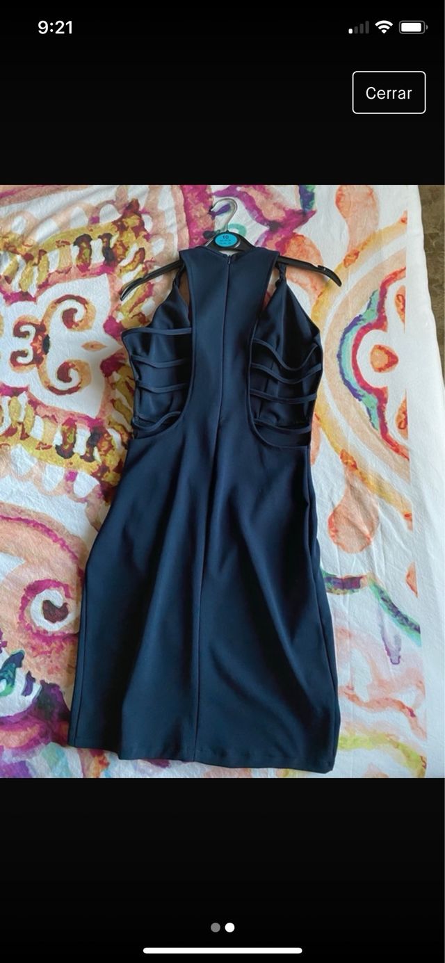 vestido minifalda azul marino