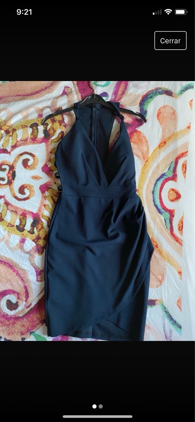 vestido minifalda azul marino