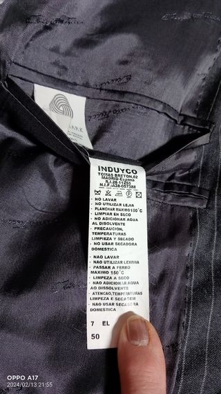 Traje chaqueta hombre