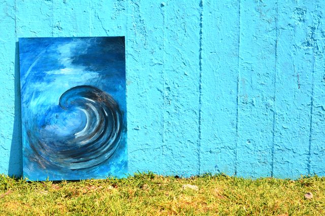 L’onda, Dipinto ad olio