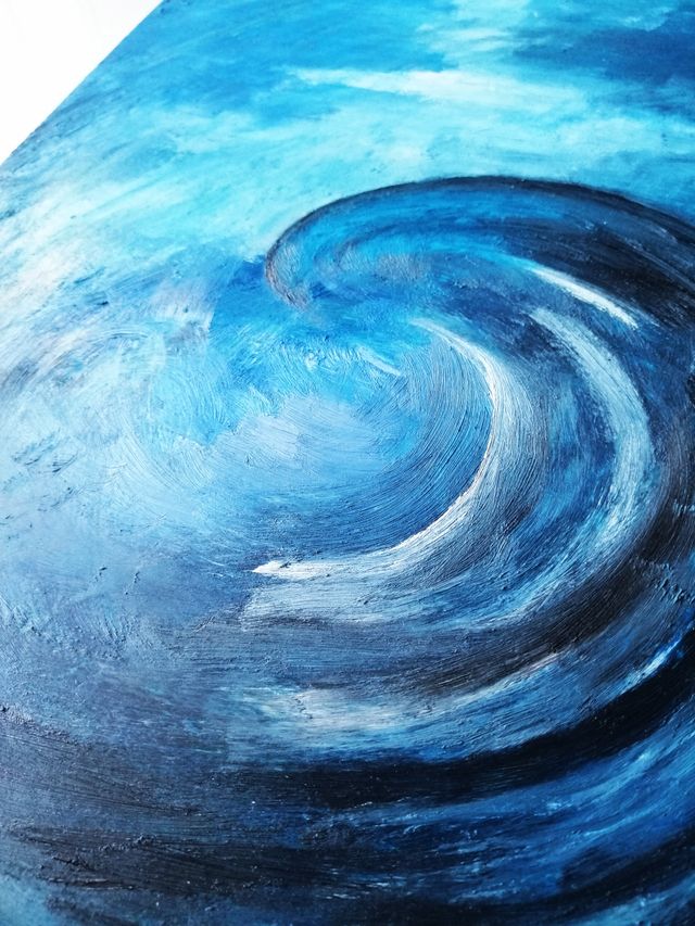 L’onda, Dipinto ad olio