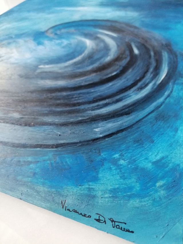 L’onda, Dipinto ad olio