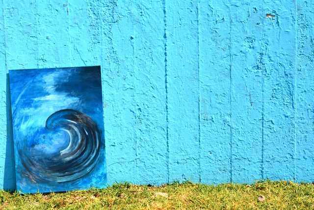 L’onda, Dipinto ad olio