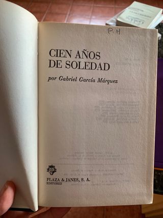Cien añis de soledad .Gabriel Garcia Marquez