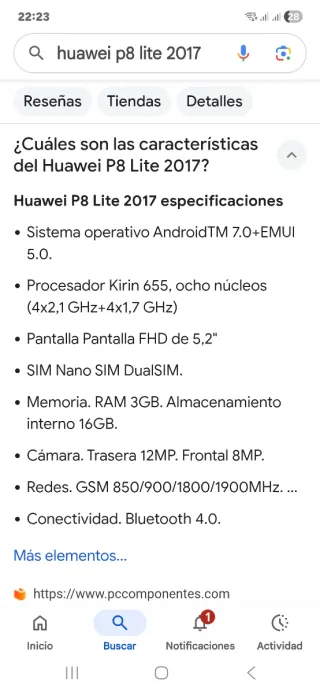 Móvil Huawei P8 lite