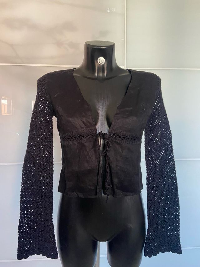 Bolero nero coquette fairycore