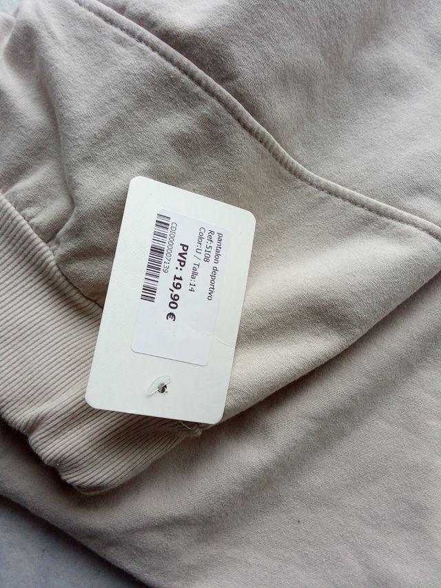 Pantalón deportivo punto algodon nuevo