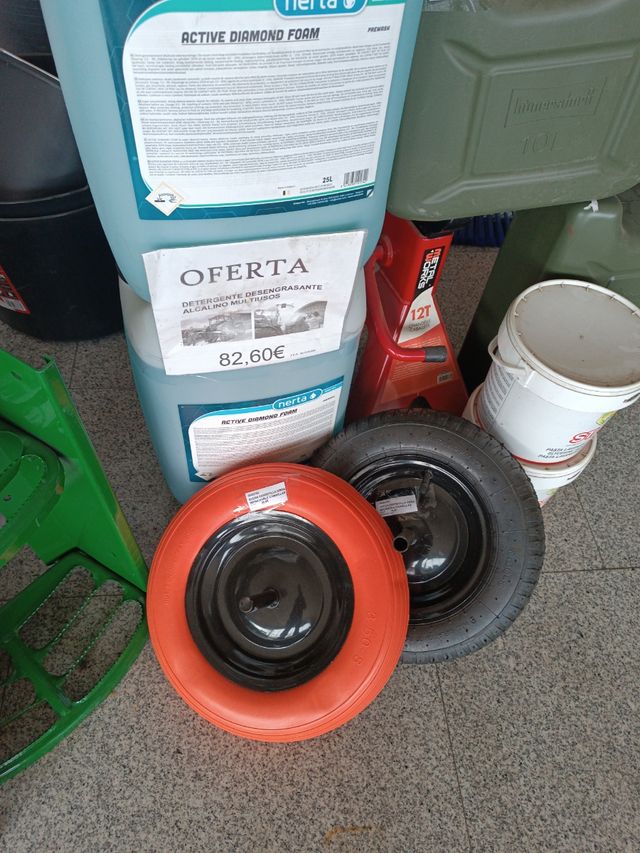 Rueda carretilla obra anti pinchazo