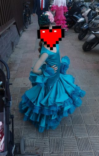 Traje de Flamenca...VERDE AGUA 150€ ROSA 60€