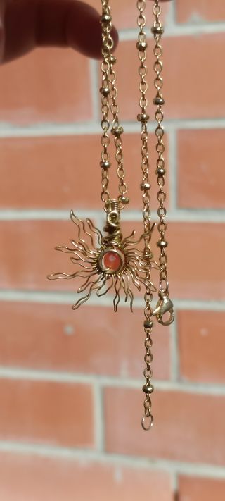 OFFERTA🌹Mini ciondolo sole con corniola🌹