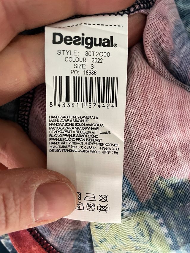 canotta desigual taglia S