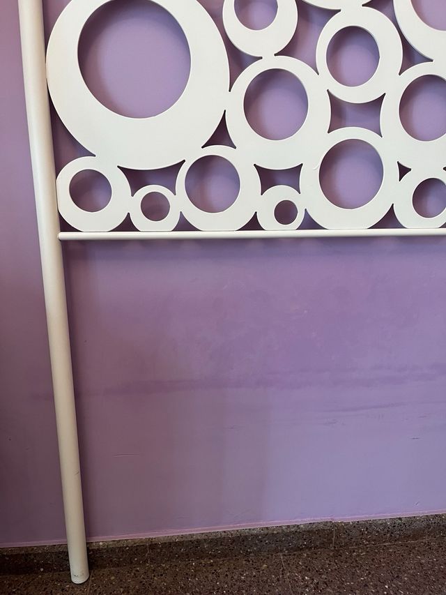 Cabecero hierro blanco moderno