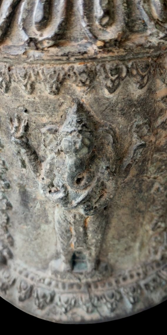 Campana Hindú Templo de Bronce Siglo XVIII XIX