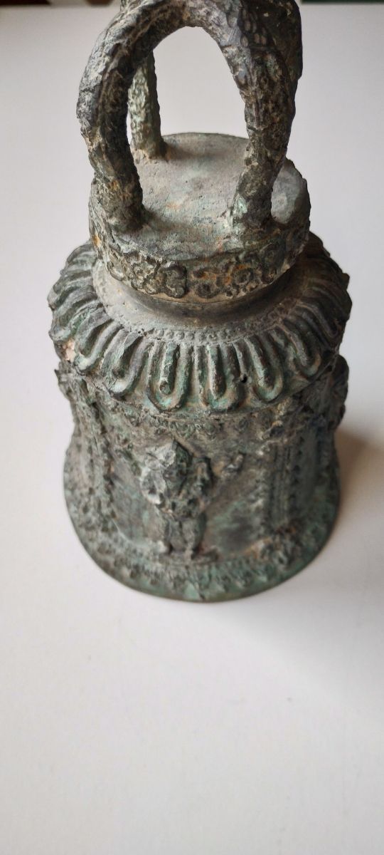 Campana Hindú Templo de Bronce Siglo XVIII XIX