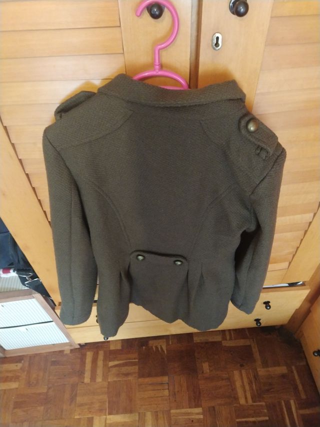 Abrigo mujer talla S, verde musgo