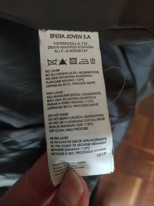 Abrigo mujer talla S, verde musgo