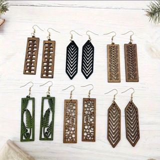 6 pares de pendientes